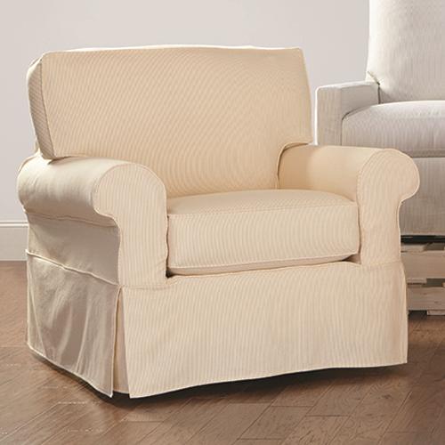 Rowe Nantucket Swivel Glider with Slipcover Belfort Furniture